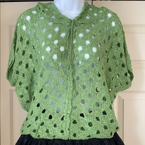 Green Crochet Sweater